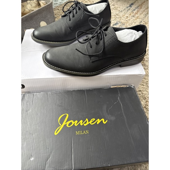 Jousen Other - Jousen Milan Men's Black Dress Shoes Oxford Lace-Up Size 11.5 Worn Once